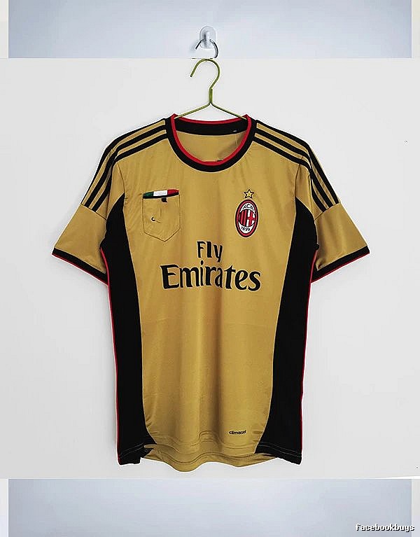 AC Milan Travel Retro soccer jersey Red Black Striped with Soft Visual Tone