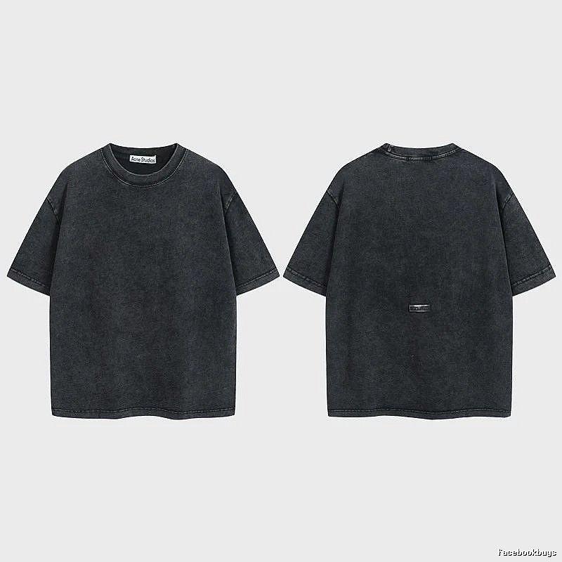 Acne Studios 2090-80 Black Style Ac908040 Stockholm Logo T-Shirt Modern Fit