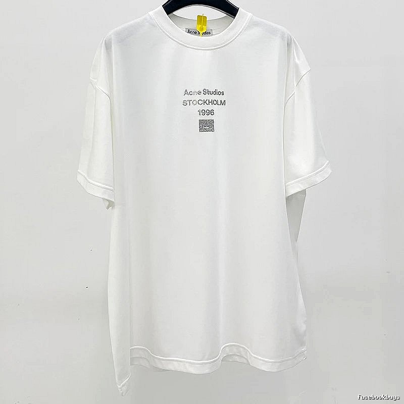 Acne Studios 2090-80 White Style Ac908066 Stockholm Logo T-Shirt Downtown Style