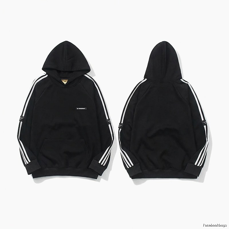 Adidas classic three - stripe black sweatshirt