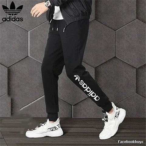 Adidas Signature Edit Logo Jogger Pants in Black
