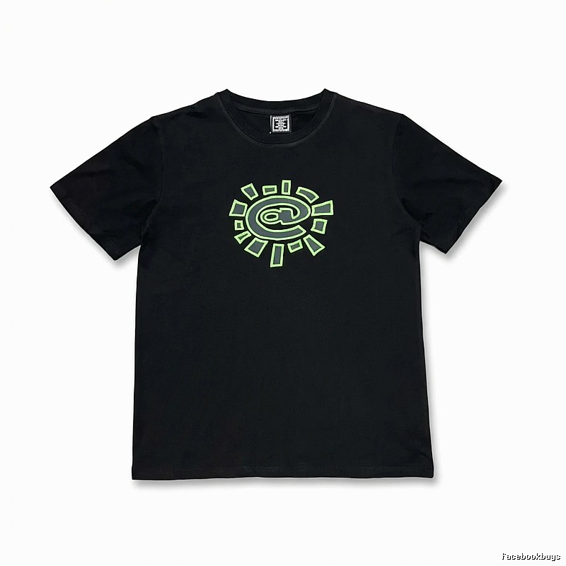 ADWYSD trendy brand black printed T-shirt