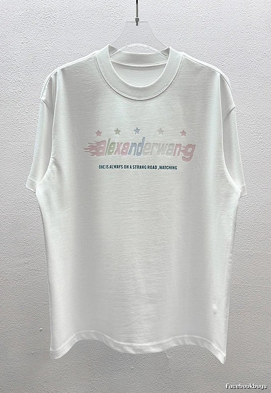 Alexander Wang Letter Print Street Style White T-Shirt