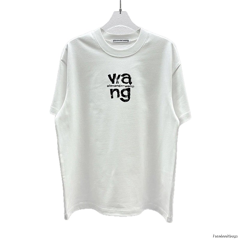 Alexander Wang Letter Print Streetwear White T-Shirt