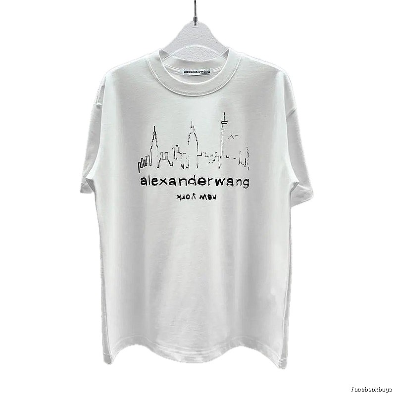 Alexander Wang Skyline Street Style White T-Shirt