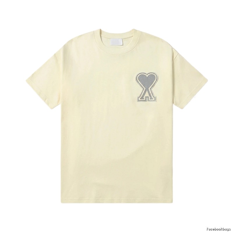 AMI Love Embroidery Minimalist Style T-shirt