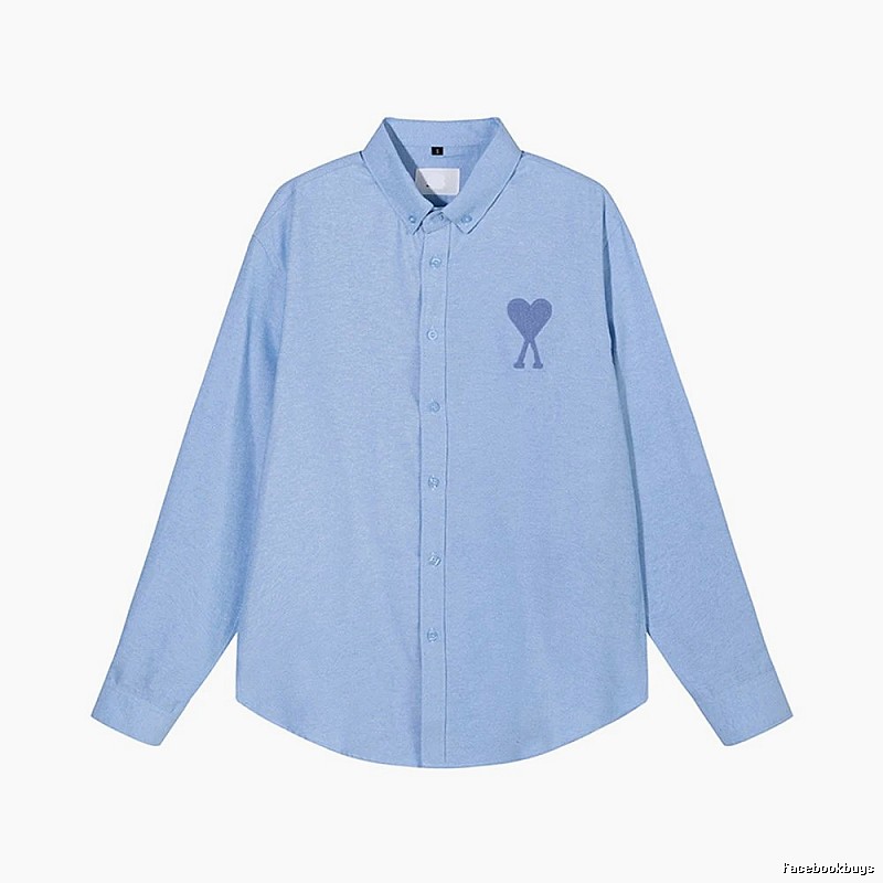 AMI Love Simple Style Blue Shirt