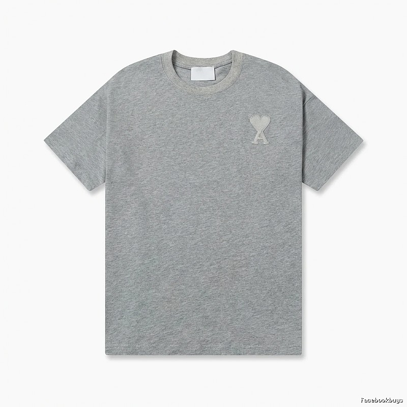 AMI Love Simple Style Gray T-shirt