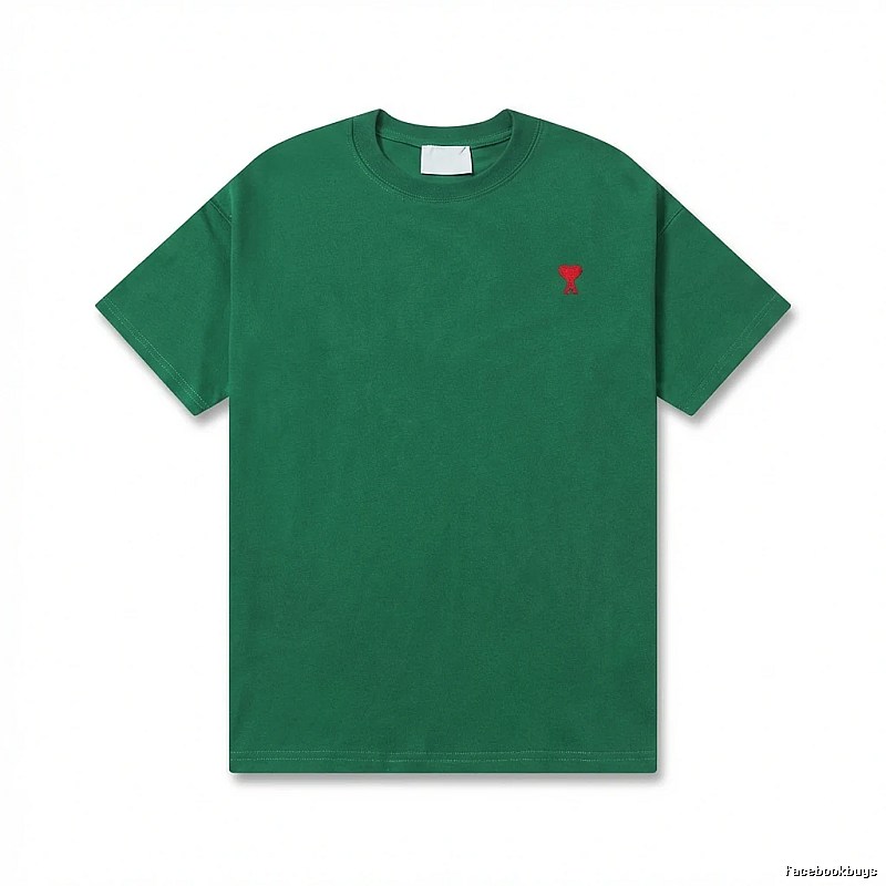 AMI minimalist style green T-shirt