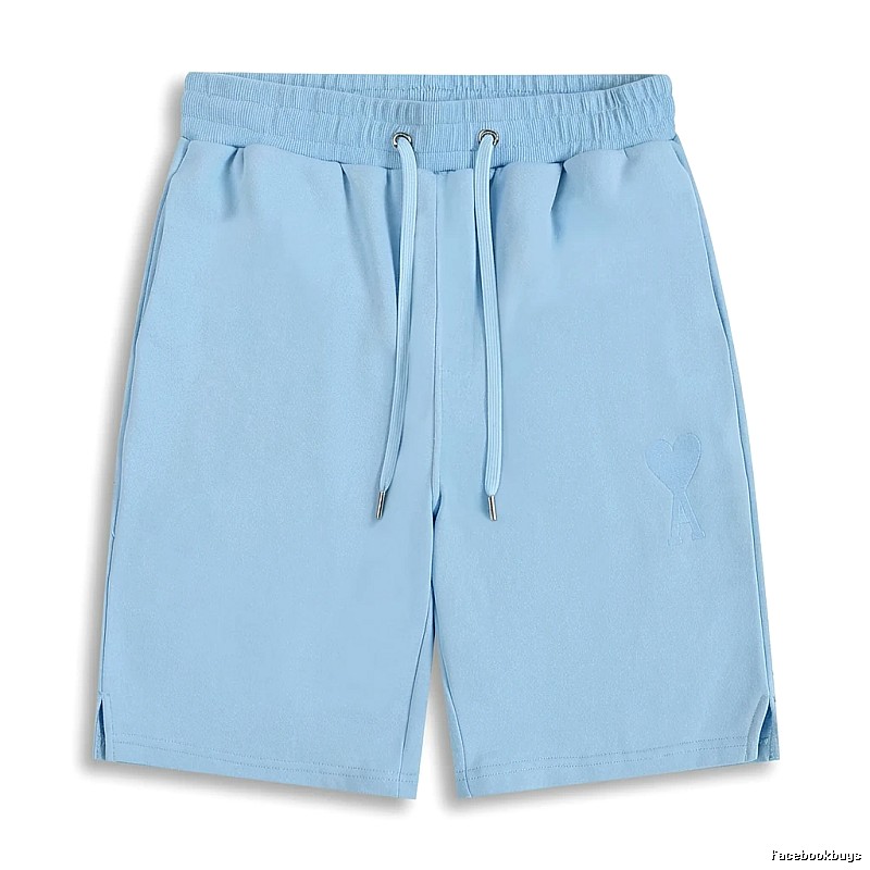 AMI minimalist style light blue shorts