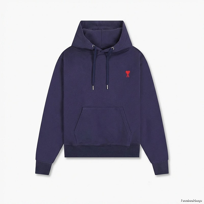 AMI Minimalist Style Navy Blue Sweatshirt