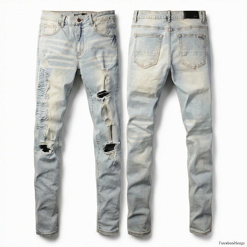 AMI Ripped Trendy Brand Jeans