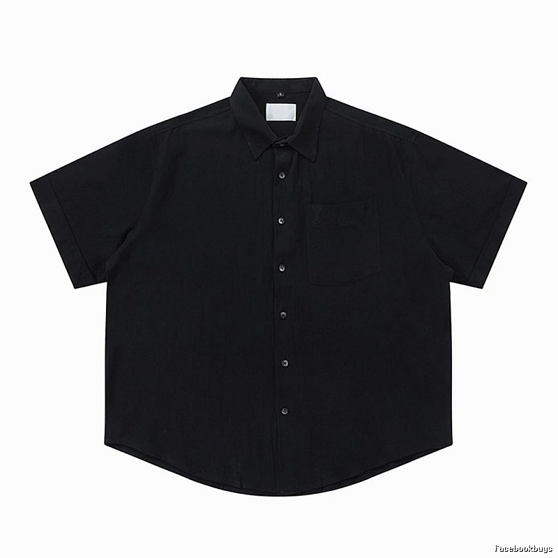 AMI series short-sleeved shirts in black