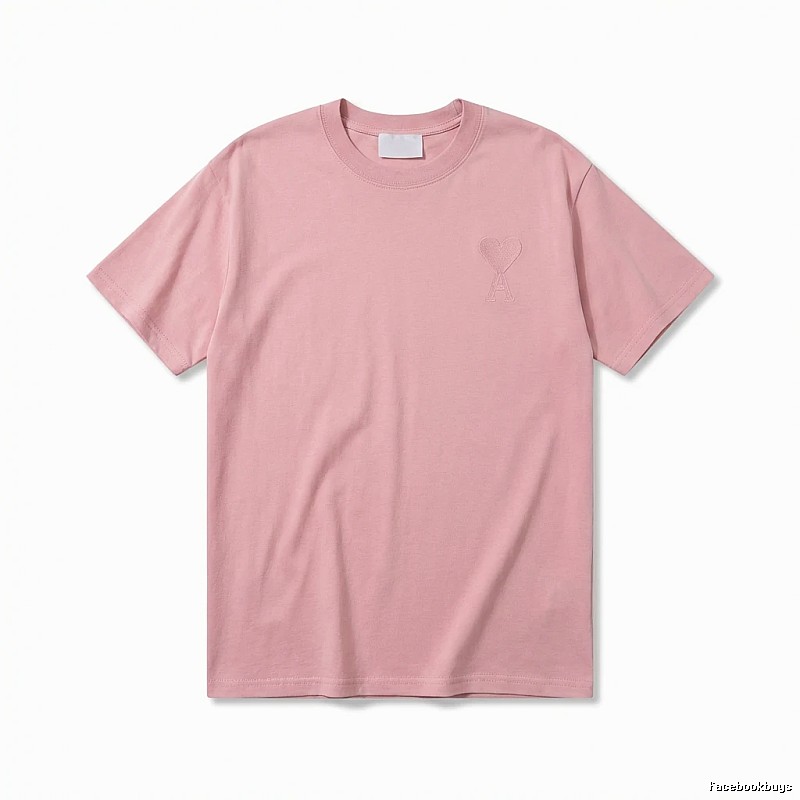 AMI simple and elegant pink T-shirt