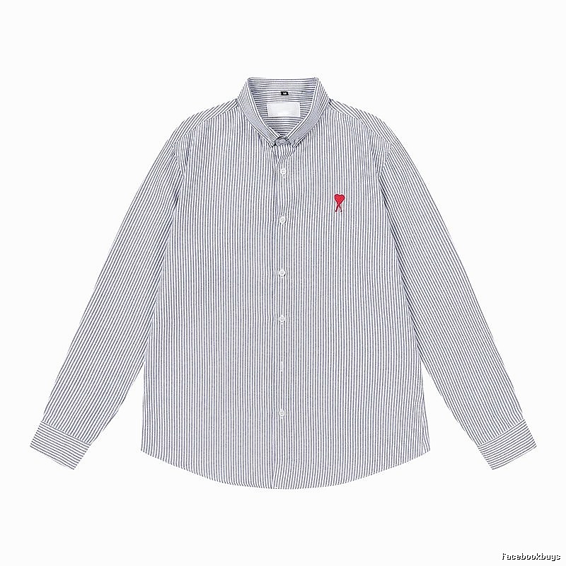 Ami striped minimalist style shirt