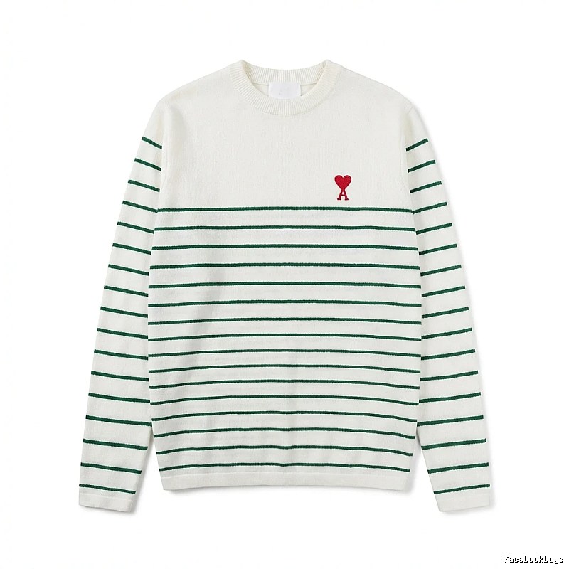 AMI striped white sweater