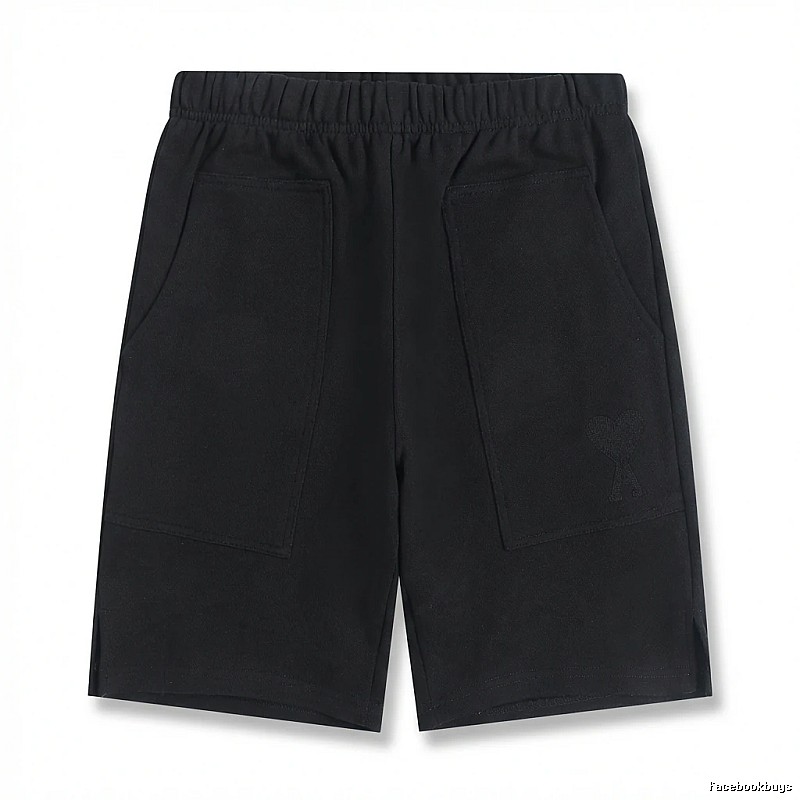 AMI Workwear Style Black Shorts