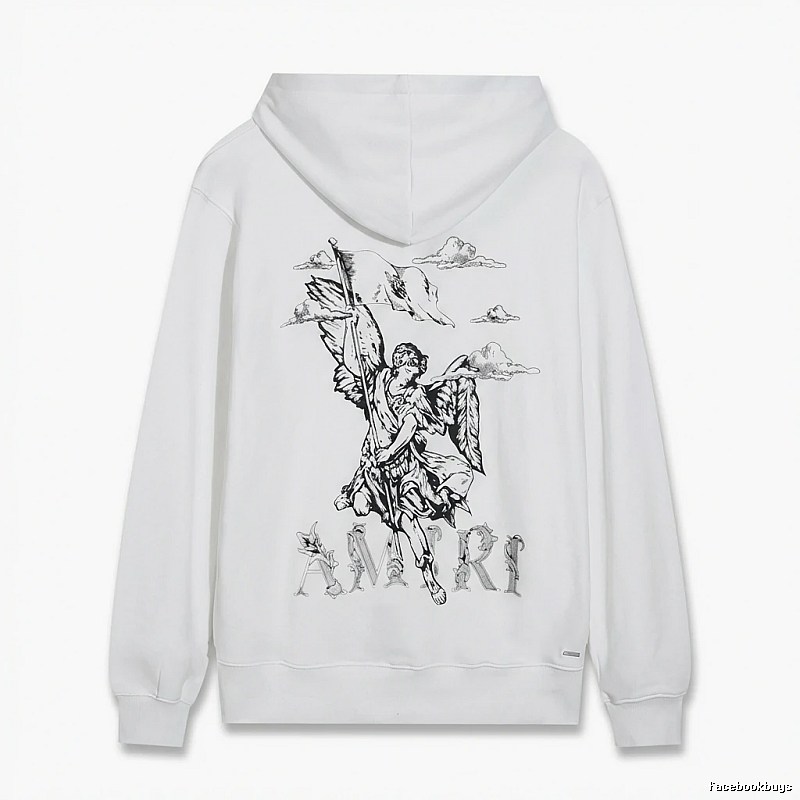 AMIRI Angel Print White Sweatshirt