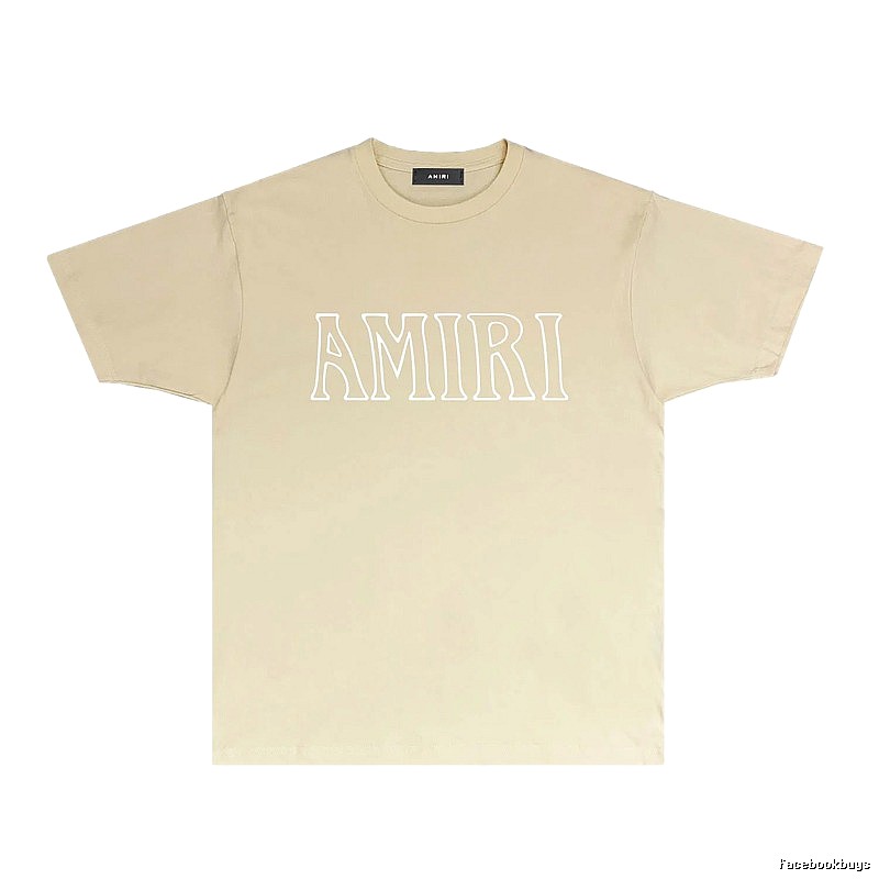 AMIRI Basic Style Simple Beige T-shirt