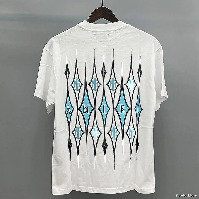 Amiri Blue Graphic Detail White Records Graphic T-Shirt Gift Ready