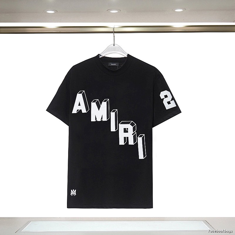 Amiri Compact Graphic T-shirt White Blue Amiri for Sport-Inspired Styling