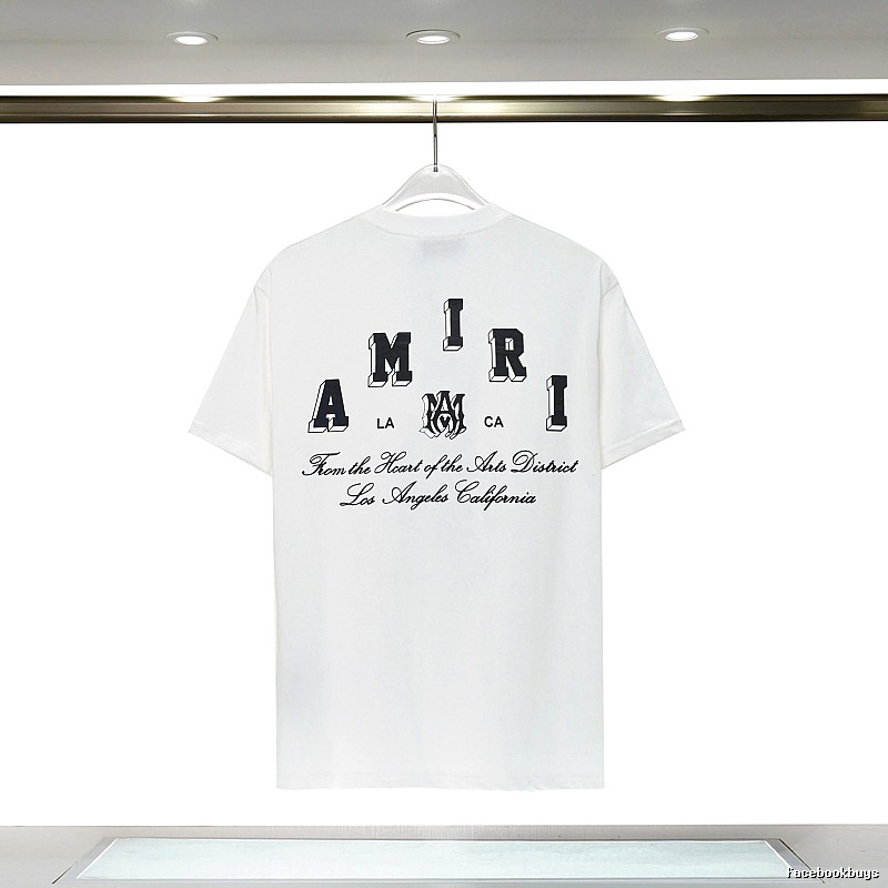 Amiri Daily Graphic T-shirt White Blue Amiri with Visual Detail
