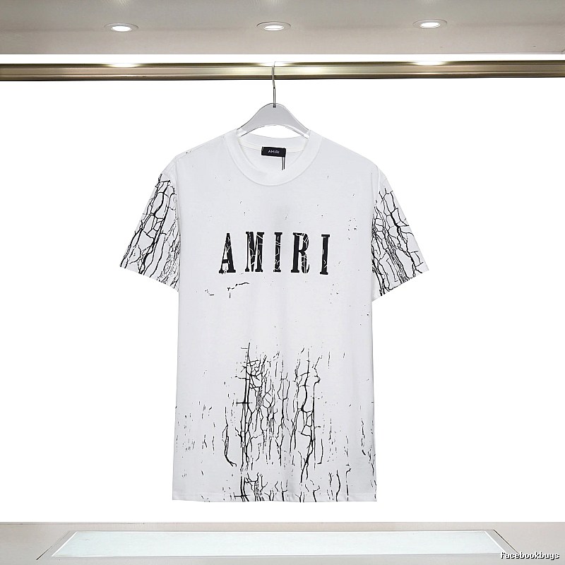 Amiri Easy Match Graphic T-shirt White Blue Amiri for Everyday Use