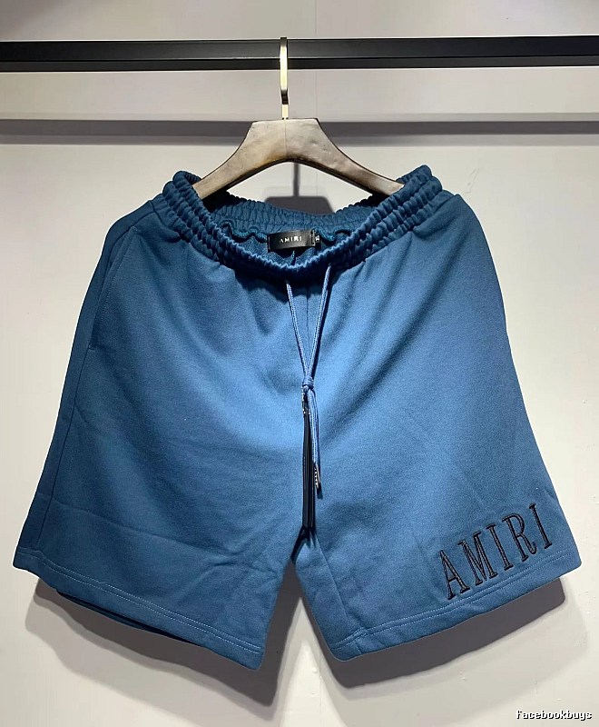 AMIRI Embroidered Casual Style Blue Shorts