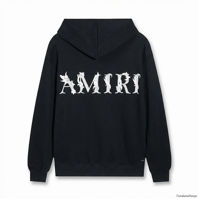 AMIRI letter-style black hoodie