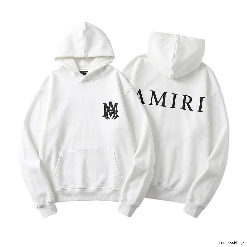 AMIRI minimalist style white hoodie