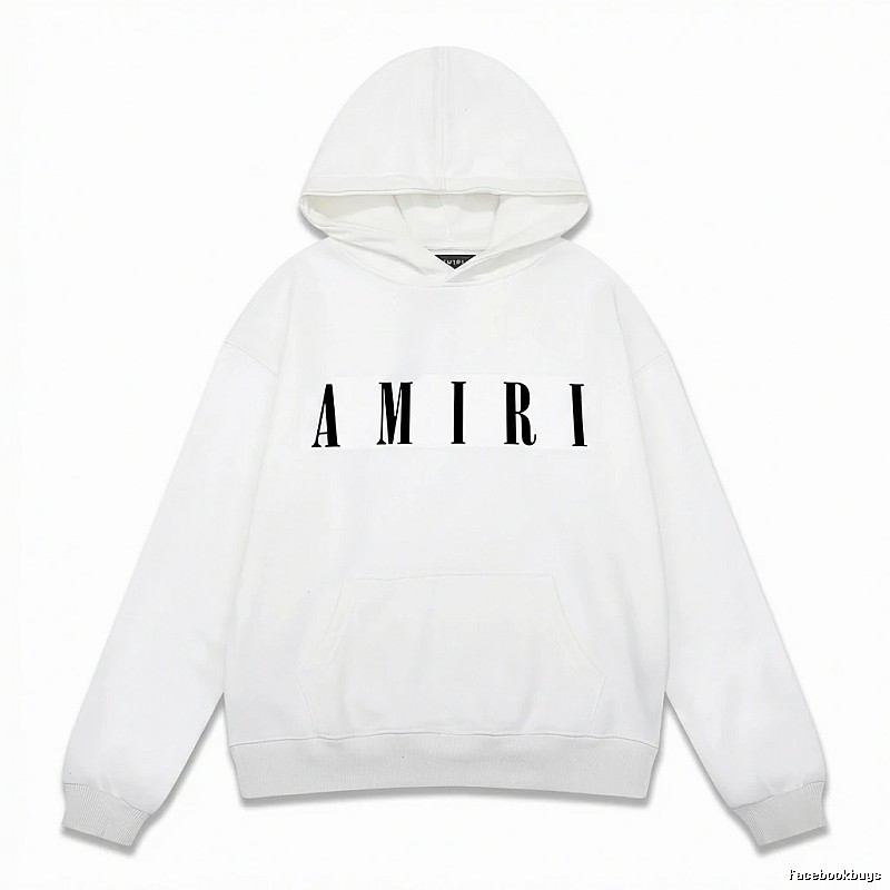 AMIRI minimalist style white hoodie