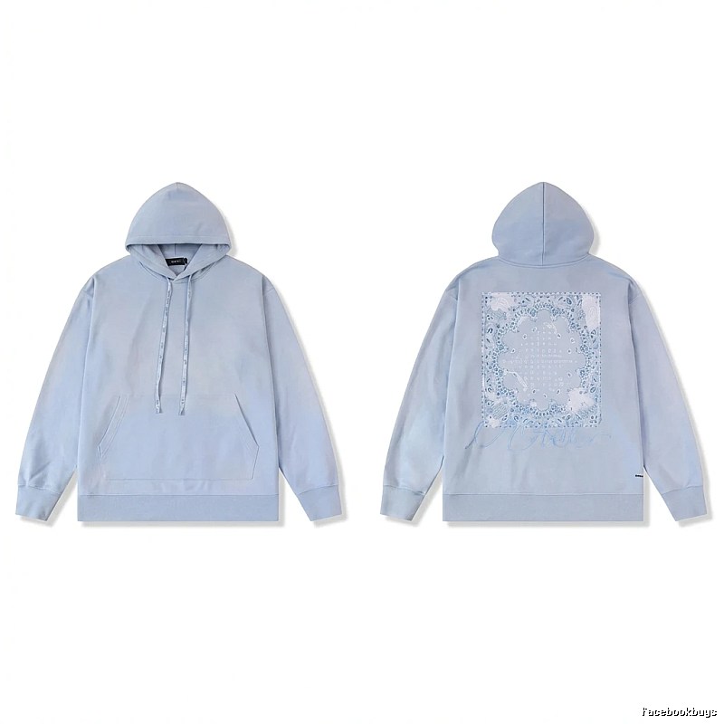 AMIRI Paisley Casual Light Blue Sweatshirt