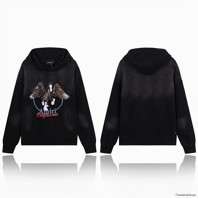 AMIRI Pegasus Retro Black Hoodie