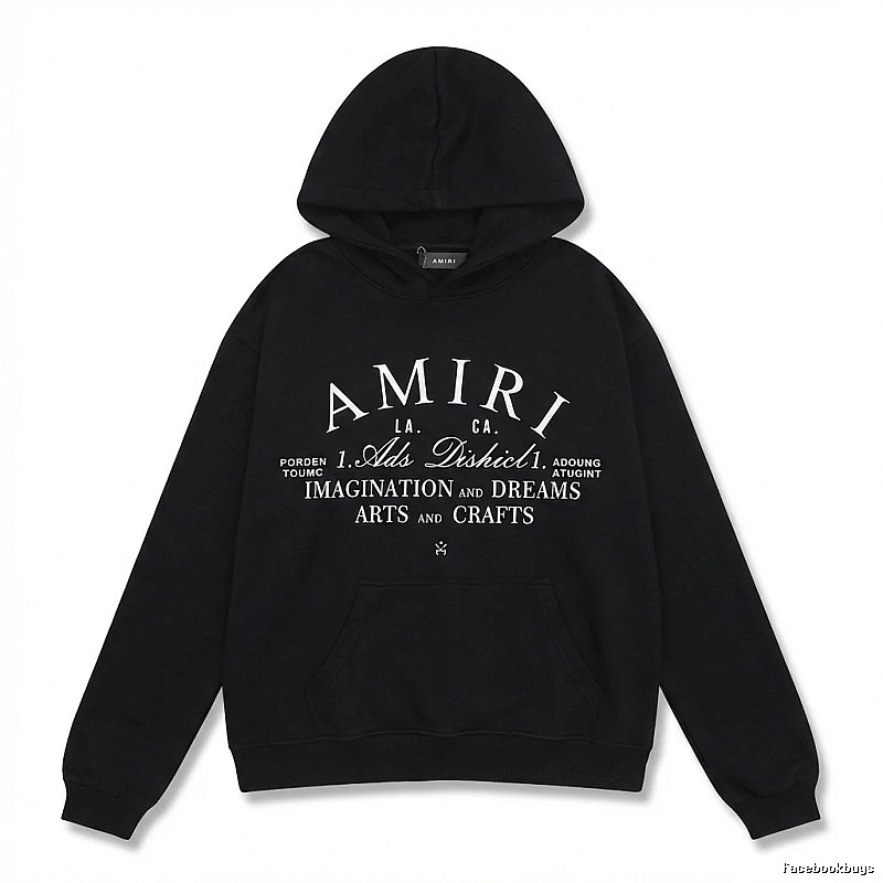 AMIRI retro-style black hoodie