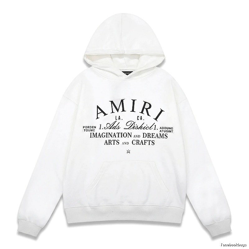 AMIRI retro-style white hoodie