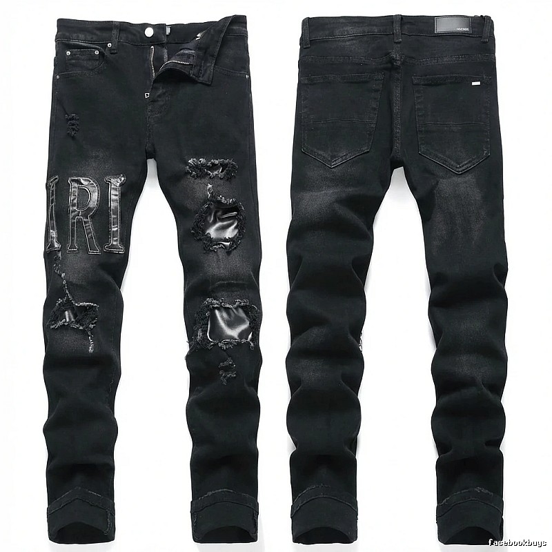 AMIRI Ripped Trendy Cool Black Pants