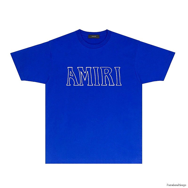 AMIRI simple style blue T-shirt