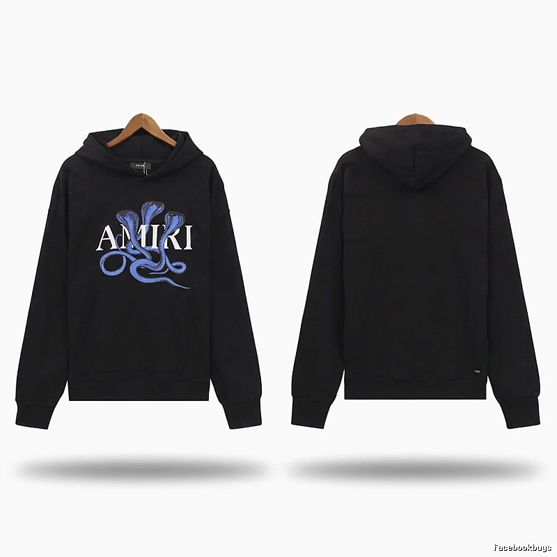 AMIRI Snake Pattern Trendy and Cool Black Sweatshirt
