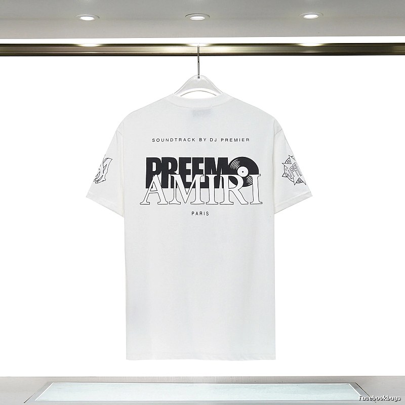 Amiri Sport Graphic T-shirt White Blue Amiri for Warm Weather