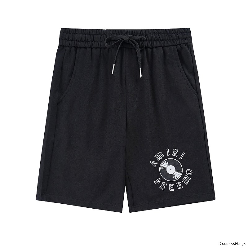 Amiri Travel Logo shorts Black Casual Amiri with Modern Look