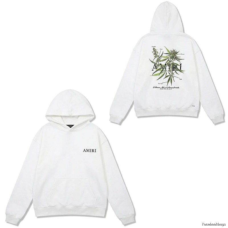 AMIRI White Hoodie with Floral Print Style