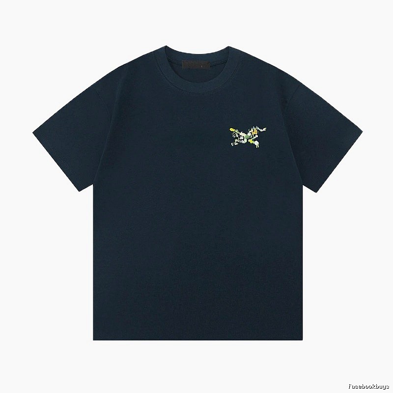 Arc'teryx Floral Embroidered Outdoor Style Navy T-Shirt