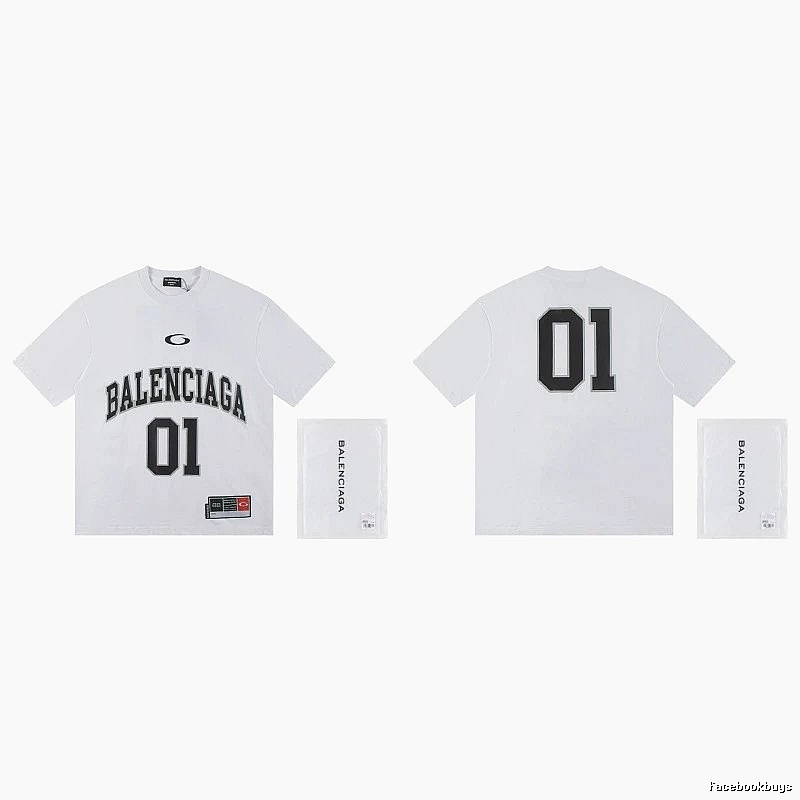 Balenciaga 01 Collection Street Style White Short-sleeve T-shirt