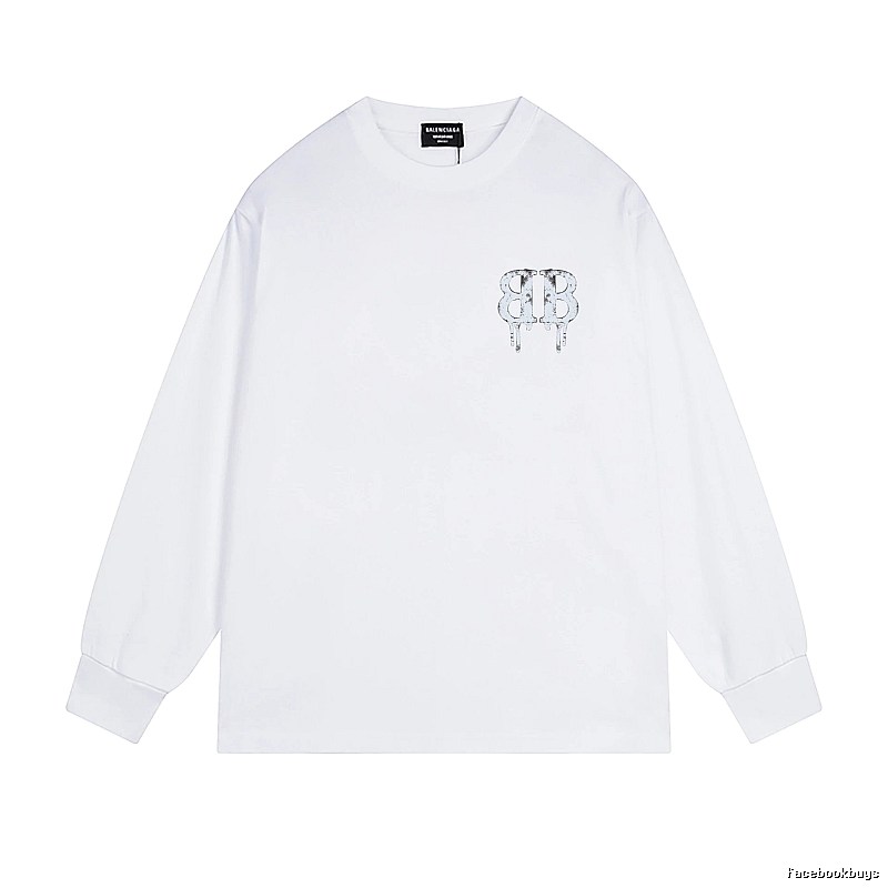 Balenciaga BB-style white sweatshirt