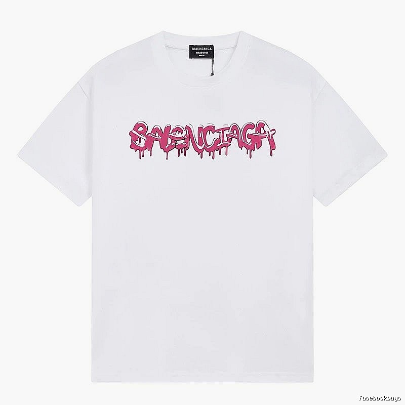 Balenciaga graffiti-style white T-shirt