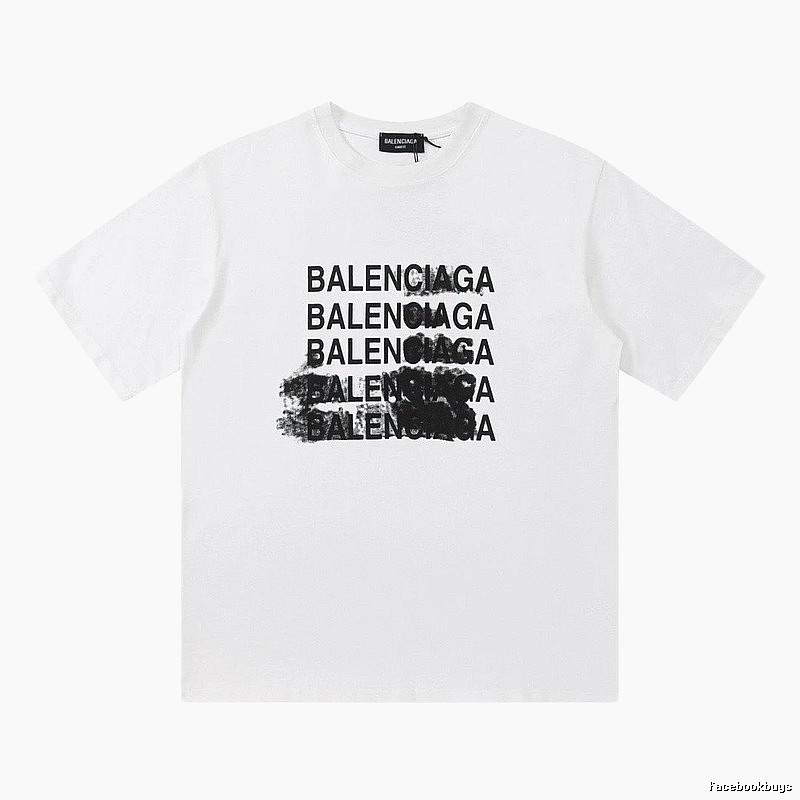 Balenciaga Graffiti Trendy Style White Short-sleeve T-shirt
