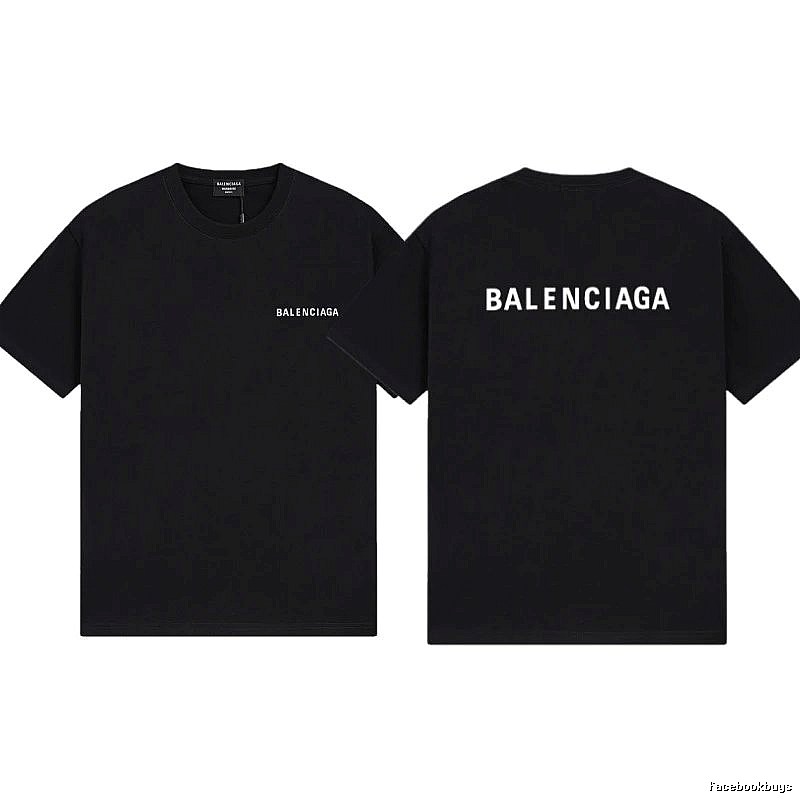Balenciaga Letter Print Minimalist Style Black T-shirt