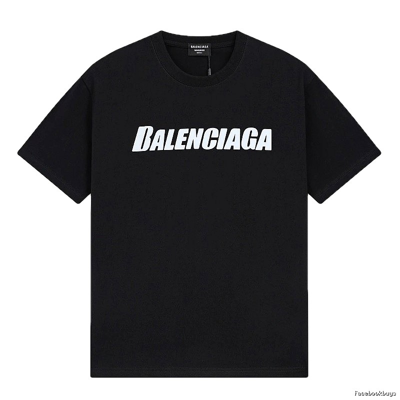 Balenciaga Letter Print Street Style Black T-Shirt