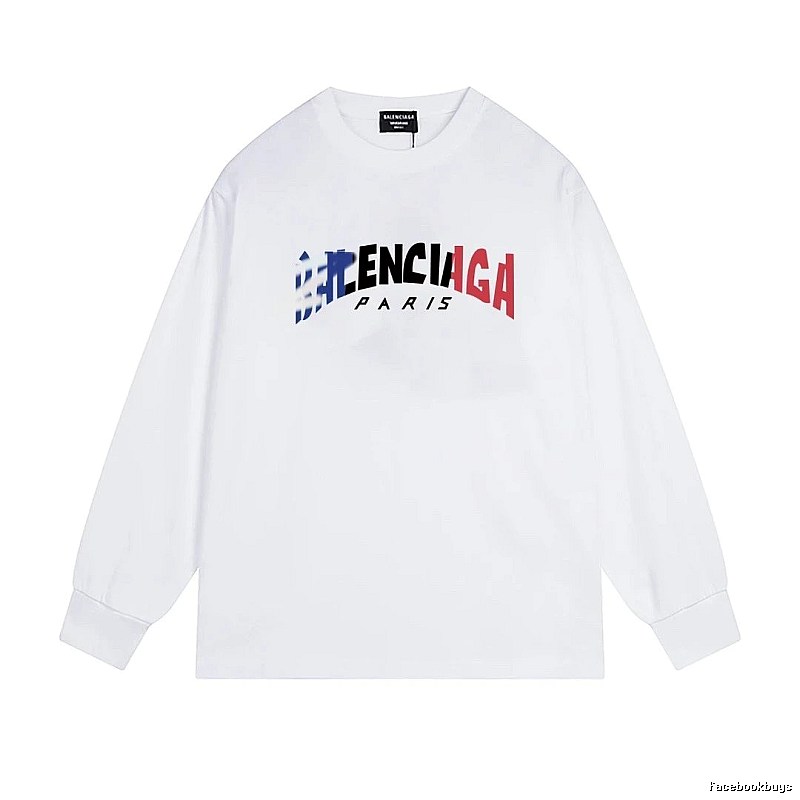 Balenciaga letter-style white T-shirt