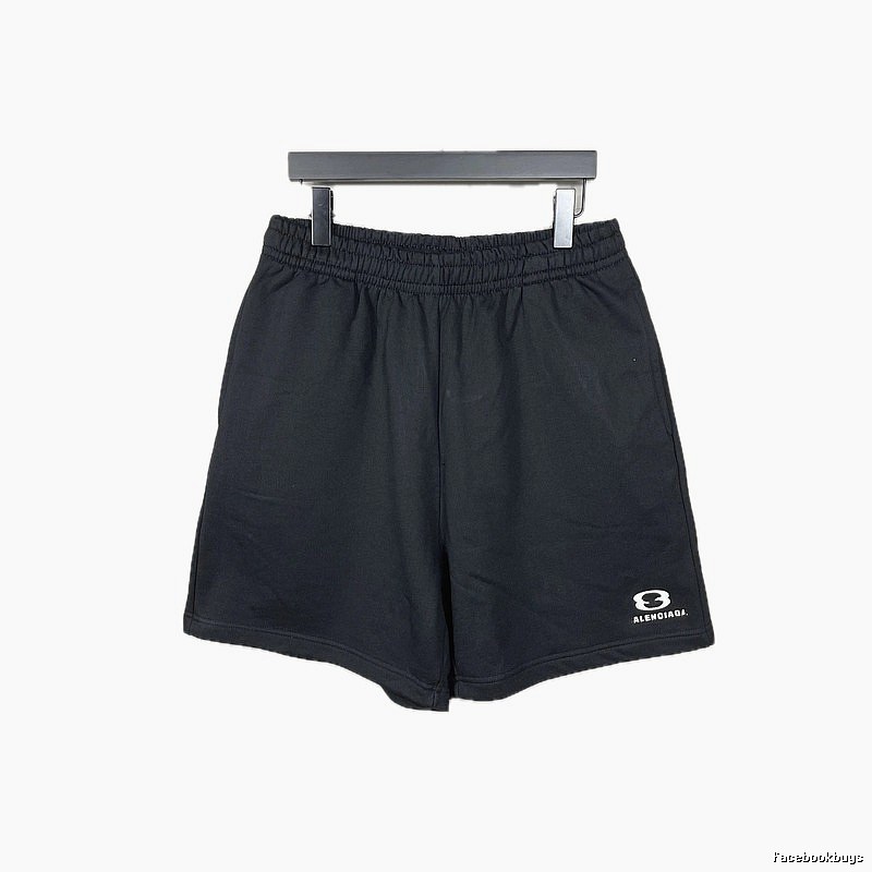 Balenciaga minimalist style black shorts